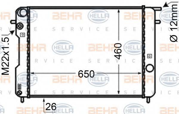 BEHR HELLA SERVICE 8MK376704751 Радіатор, охолодження двигуна