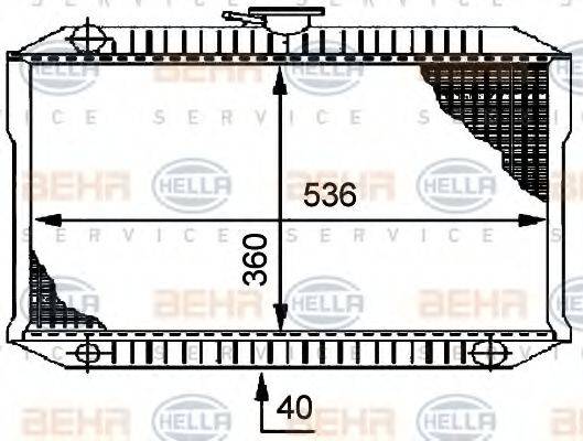 BEHR HELLA SERVICE 8MK376706011 Радіатор, охолодження двигуна