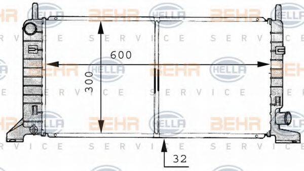 BEHR HELLA SERVICE 8MK376706661 Радіатор, охолодження двигуна