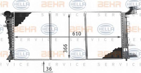 BEHR HELLA SERVICE 8MK376707141 Радіатор, охолодження двигуна