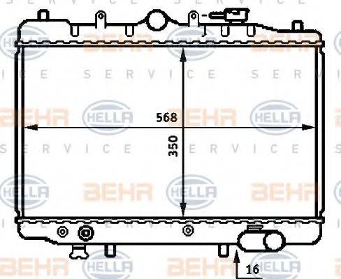 BEHR HELLA SERVICE 8MK376707451 Радіатор, охолодження двигуна