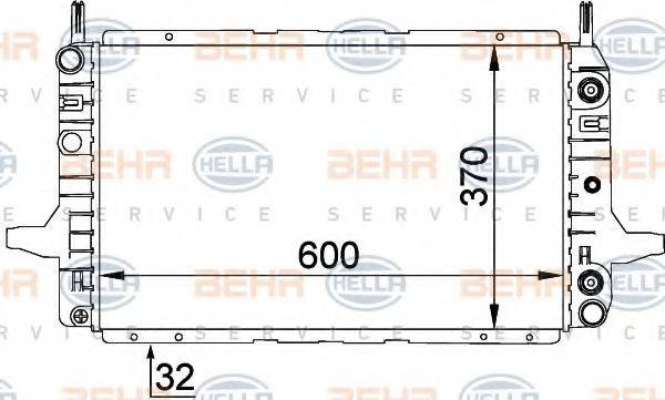 BEHR HELLA SERVICE 8MK376707681 Радіатор, охолодження двигуна