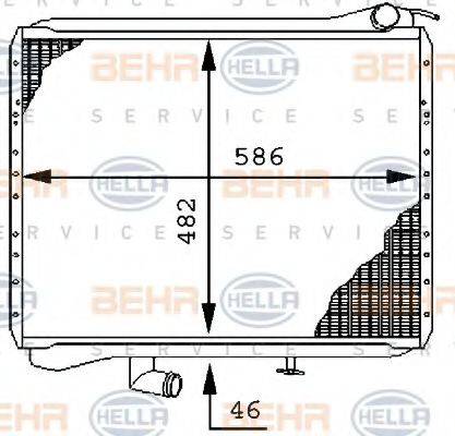 BEHR HELLA SERVICE 8MK376710001 Радіатор, охолодження двигуна