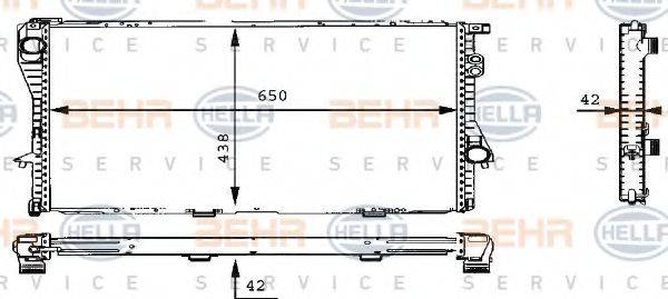 BEHR HELLA SERVICE 8MK376710301 Радіатор, охолодження двигуна