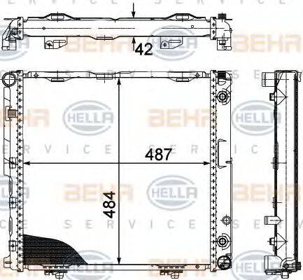 BEHR HELLA SERVICE 8MK376712431 Радіатор, охолодження двигуна