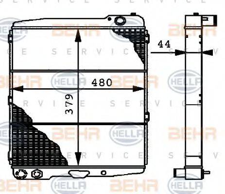 BEHR HELLA SERVICE 8MK376715031 Радіатор, охолодження двигуна