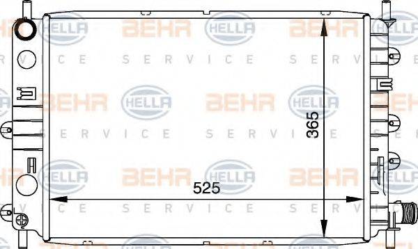 BEHR HELLA SERVICE 8MK376716041 Радіатор, охолодження двигуна