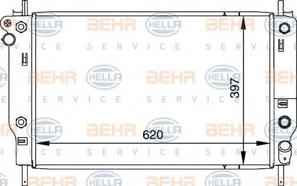 BEHR HELLA SERVICE 8MK376716681 Радіатор, охолодження двигуна