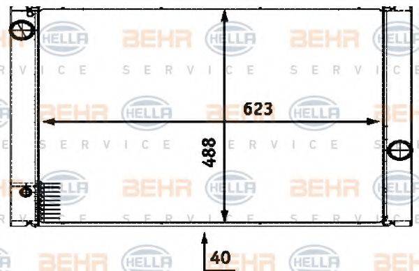 BEHR HELLA SERVICE 8MK376718001 Радіатор, охолодження двигуна