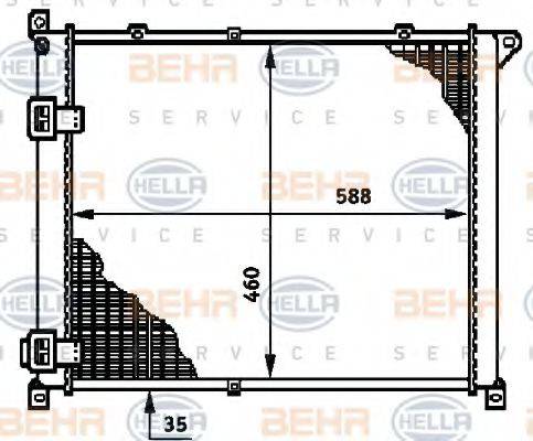 BEHR HELLA SERVICE 8MK376719341 Радіатор, охолодження двигуна