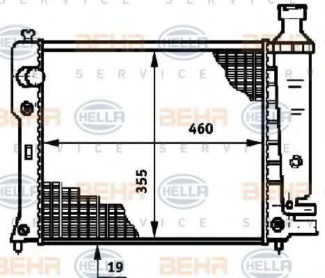 BEHR HELLA SERVICE 8MK376719571 Радіатор, охолодження двигуна