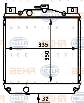 BEHR HELLA SERVICE 8MK376720731 Радіатор, охолодження двигуна