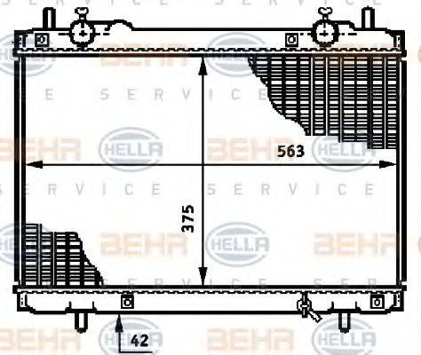 BEHR HELLA SERVICE 8MK376720771 Радіатор, охолодження двигуна