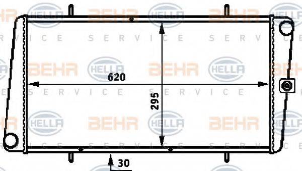 BEHR HELLA SERVICE 8MK376721011 Радіатор, охолодження двигуна