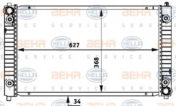 BEHR HELLA SERVICE 8MK376721301 Радіатор, охолодження двигуна