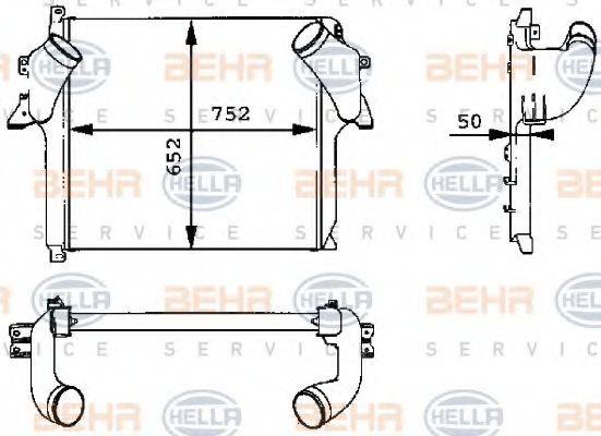 BEHR HELLA SERVICE 8ML376723721 Інтеркулер