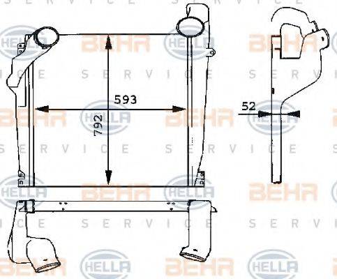 BEHR HELLA SERVICE 8ML376724021 Інтеркулер