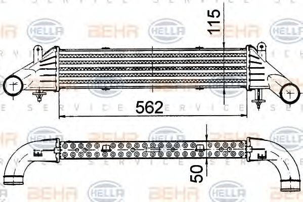 BEHR HELLA SERVICE 8ML376724161 Інтеркулер