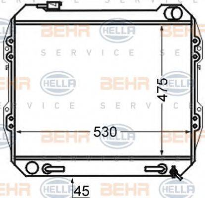 BEHR HELLA SERVICE 8MK376724551 Радіатор, охолодження двигуна