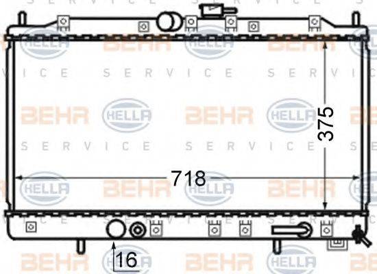 BEHR HELLA SERVICE 8MK376724681 Радіатор, охолодження двигуна