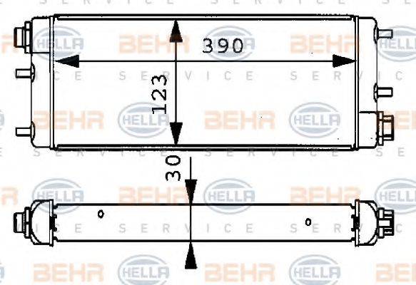 BEHR HELLA SERVICE 8MO376725761 Олійний радіатор, автоматична коробка передач