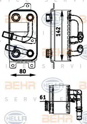 BEHR HELLA SERVICE 8MO376726191 масляний радіатор, моторне масло