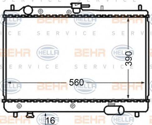 BEHR HELLA SERVICE 8MK376727751 Радіатор, охолодження двигуна