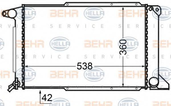 BEHR HELLA SERVICE 8MK376727761 Радіатор, охолодження двигуна