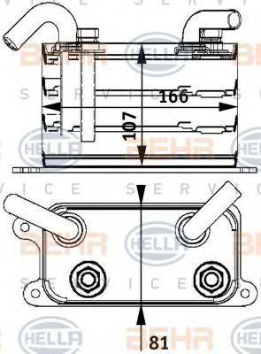 BEHR HELLA SERVICE 8MO376729631 масляний радіатор, моторне масло