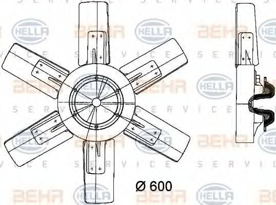 BEHR HELLA SERVICE 8MV376730291 Вентилятор, охолодження двигуна