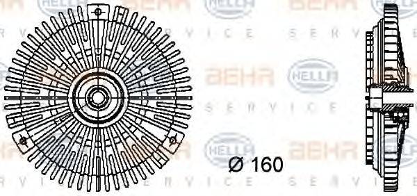 BEHR HELLA SERVICE 8MV376732261 Зчеплення, вентилятор радіатора