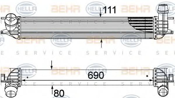 BEHR HELLA SERVICE 8ML376745701 Інтеркулер