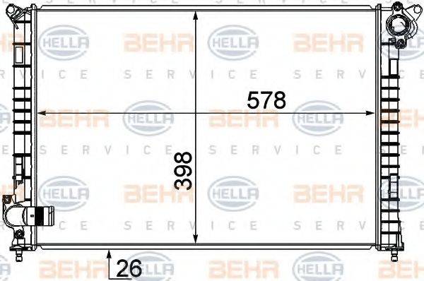 BEHR HELLA SERVICE 8MK376749501 Радіатор, охолодження двигуна