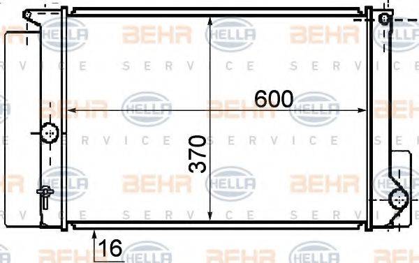 BEHR HELLA SERVICE 8MK376753721 Радіатор, охолодження двигуна