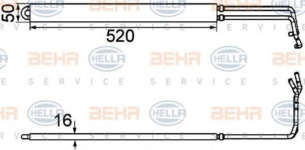 BEHR HELLA SERVICE 8MO376754291 Олійний радіатор, рульове керування