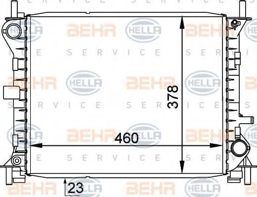 BEHR HELLA SERVICE 8MK376754771 Радіатор, охолодження двигуна