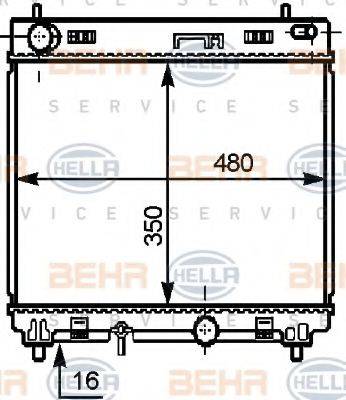 BEHR HELLA SERVICE 8MK376756791 Радіатор, охолодження двигуна