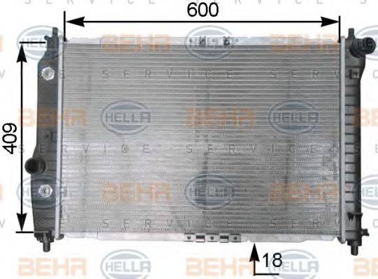 BEHR HELLA SERVICE 8MK376762671 Радіатор, охолодження двигуна