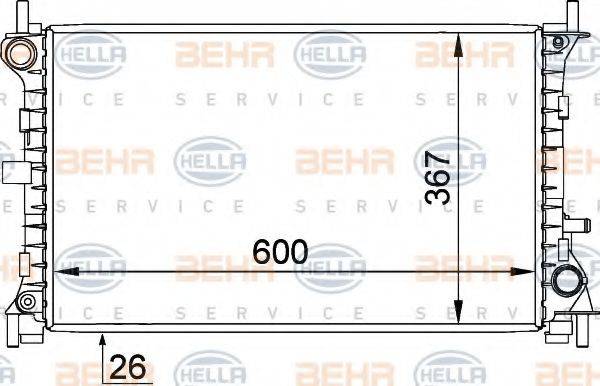 BEHR HELLA SERVICE 8MK376764031 Радіатор, охолодження двигуна