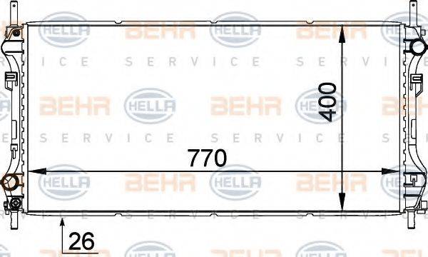 BEHR HELLA SERVICE 8MK376764111 Радіатор, охолодження двигуна