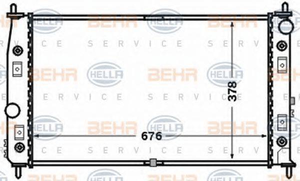 BEHR HELLA SERVICE 8MK376766531 Радіатор, охолодження двигуна