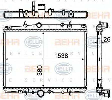 BEHR HELLA SERVICE 8MK376767061 Радіатор, охолодження двигуна