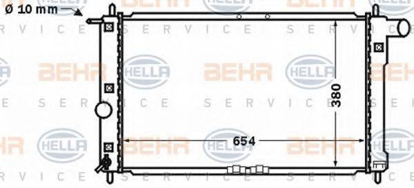 BEHR HELLA SERVICE 8MK376767191 Радіатор, охолодження двигуна