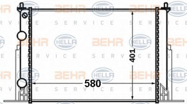 BEHR HELLA SERVICE 8MK376767731 Радіатор, охолодження двигуна