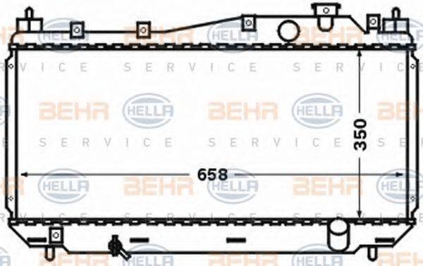 BEHR HELLA SERVICE 8MK376768291 Радіатор, охолодження двигуна