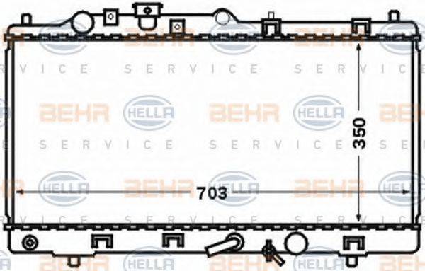 BEHR HELLA SERVICE 8MK376769631 Радіатор, охолодження двигуна