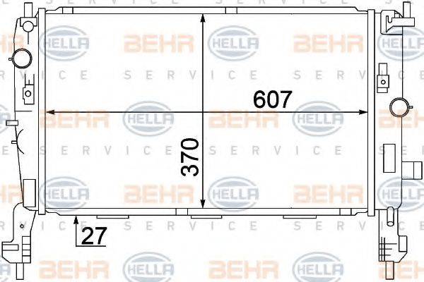 BEHR HELLA SERVICE 8MK376771231 Радіатор, охолодження двигуна