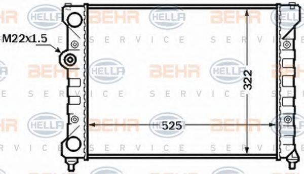 BEHR HELLA SERVICE 8MK376772491 Радіатор, охолодження двигуна