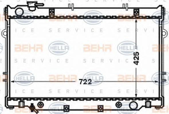 BEHR HELLA SERVICE 8MK376773201 Радіатор, охолодження двигуна