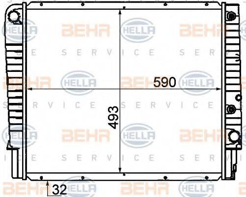 BEHR HELLA SERVICE 8MK376774211 Радіатор, охолодження двигуна